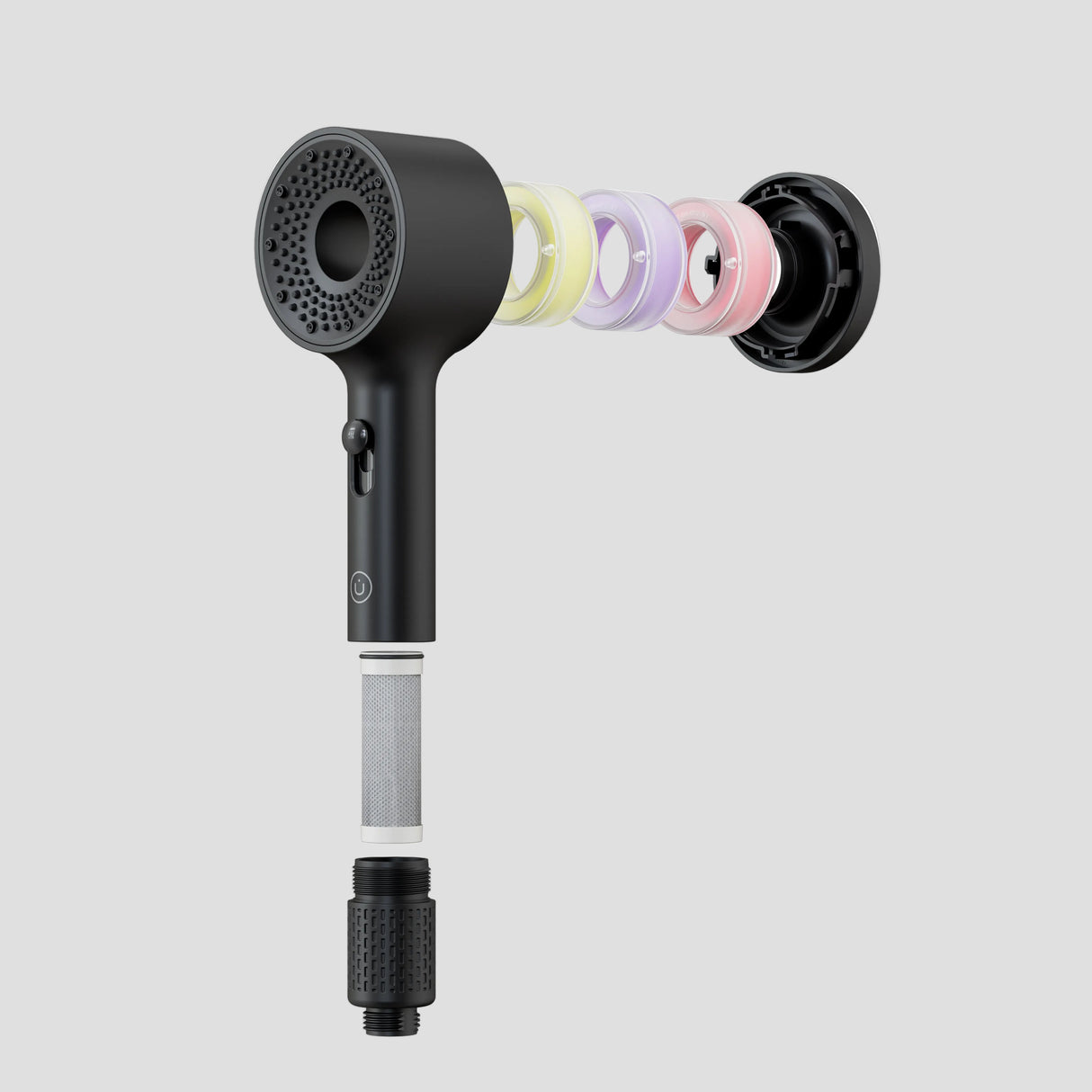 cabezal ducha filtrante con fibra de carbon que elimina el cloro y aporta vitamina C